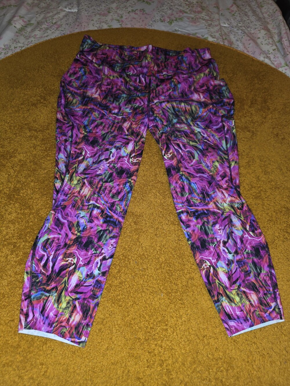 Lululemon Nulux Abstract Brushstroke Cropped Leggings Size 20